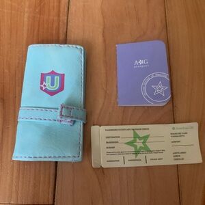 American Girl Travel Accessories Wallet Passport Boarding Pass Ticket